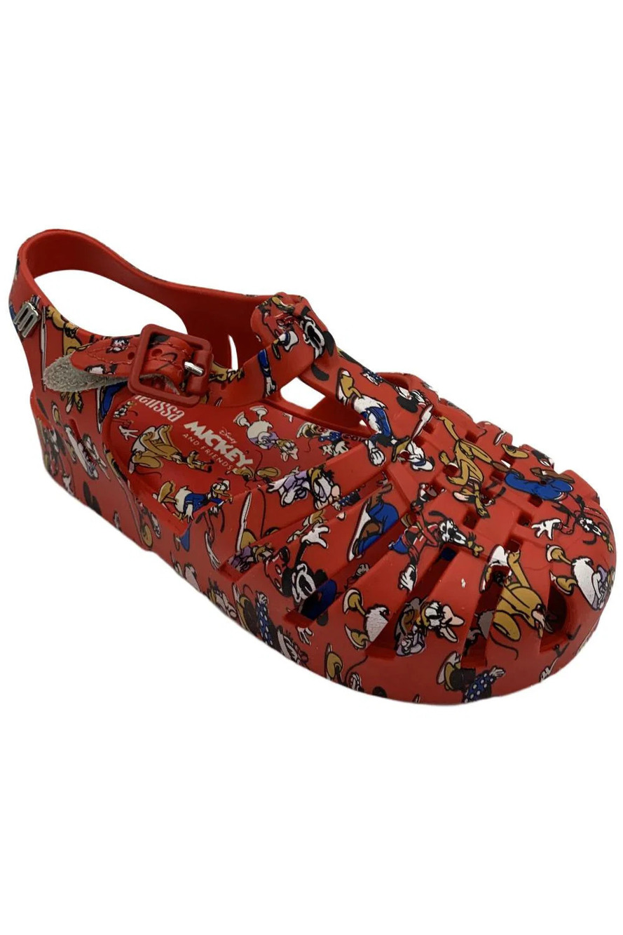 Mini Melissa Toddlers Girls Possession Slingback Sandals Mickey Red -